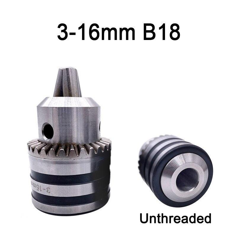 1pcs 1-13mm 3-16mm B16 B18 1/2 Thread Drill Chuck Conversion Drill Chuck  Wrench Into Electric Drill Keyless 3 Jaw Chuck.