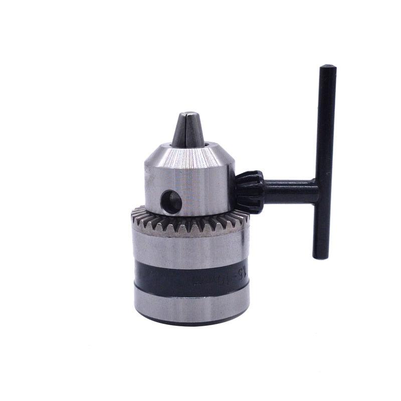 1pcs 1.5-10mm B12 3/8 Thread Drill Chuck Conversion Drill Chuck 1/2 M12x1.25  Wrench Into Electric Drill Keyless 3 Jaw Chuck.