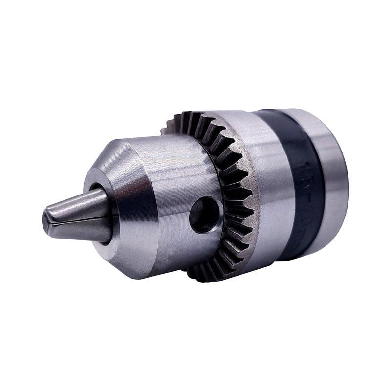 1pcs 1.5-10mm B12 3/8 Thread Drill Chuck Conversion Drill Chuck 1/2 M12x1.25  Wrench Into Electric Drill Keyless 3 Jaw Chuck.