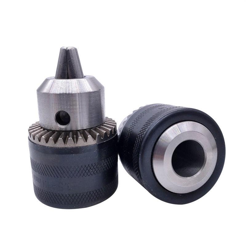 1pcs 1.5-13mm B16 3/8  Thread Drill Chuck Conversion Drill Chuck 1/2 M12x1.25 Wrench Into Electric Drill Keyless 3 Jaw Chuck.