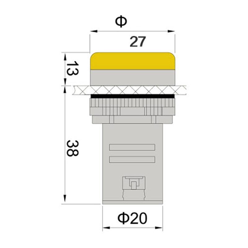 1pcs 12V 24V 110V 220V 380V 22mm Panel Mount LED Power Indicator Pilot Signal Light Lamp AD16-22 Red Blue White Green Yellow.