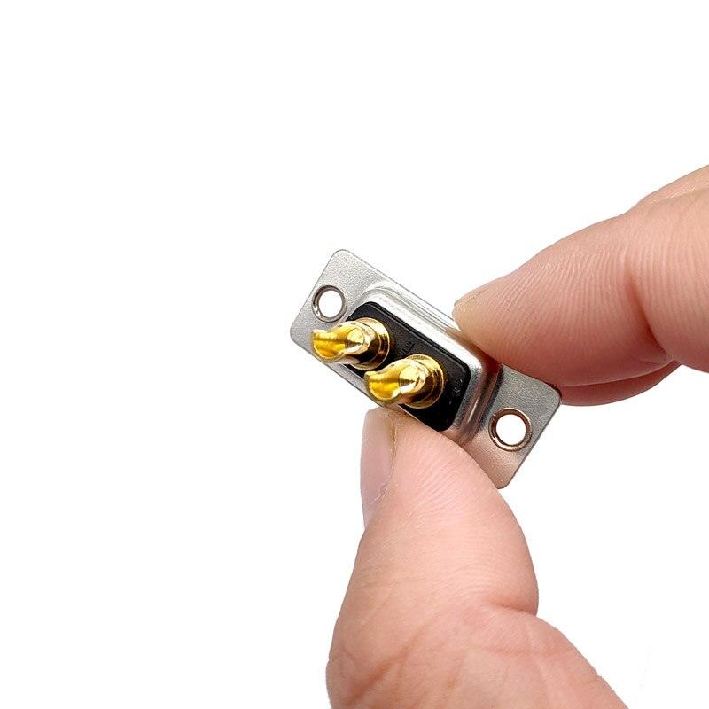 1PCS 2W2 2V2 30A 2 PIN Gold plated male female high current Connector  D-SUB adapter solder type 2pin plug socket high power.
