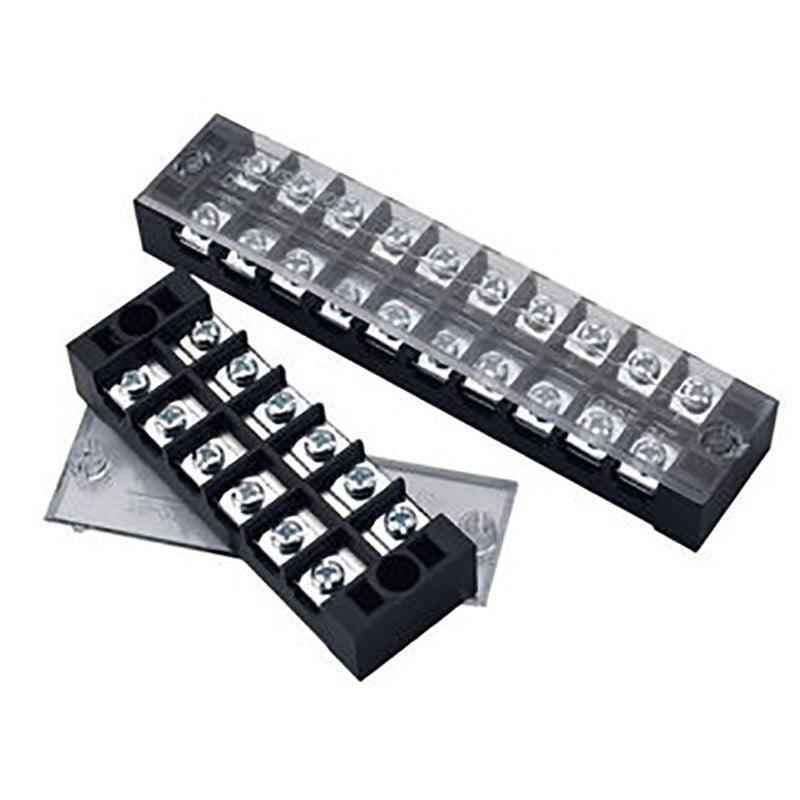 1Pcs 600V 25A Dual Row Barrier Screw Terminal Block Strip Wire Connector  3/4/6/8/10/12 Positions Optional.