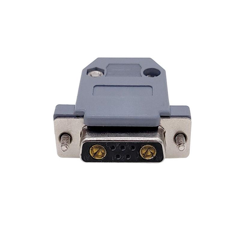 1PCS 7W2 Gold plated high current Connector D-SUB adapter 5+2 plug jack Machined Pin Full Gold Flash Wire 30A.