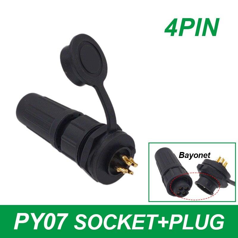 1Pcs Aviation Connector Plastic Waterproof Plug Socket IP67 PY07 Z108 Butt Connectors 2pin 3pin 4pin 5pin 6pin 7pin 8pins.