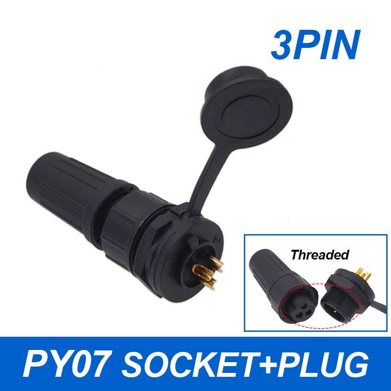 1Pcs Aviation Connector Plastic Waterproof Plug Socket IP67 PY07 Z108 Butt Connectors 2pin 3pin 4pin 5pin 6pin 7pin 8pins.