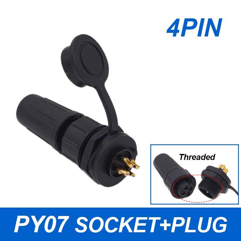 1Pcs Aviation Connector Plastic Waterproof Plug Socket IP67 PY07 Z108 Butt Connectors 2pin 3pin 4pin 5pin 6pin 7pin 8pins.