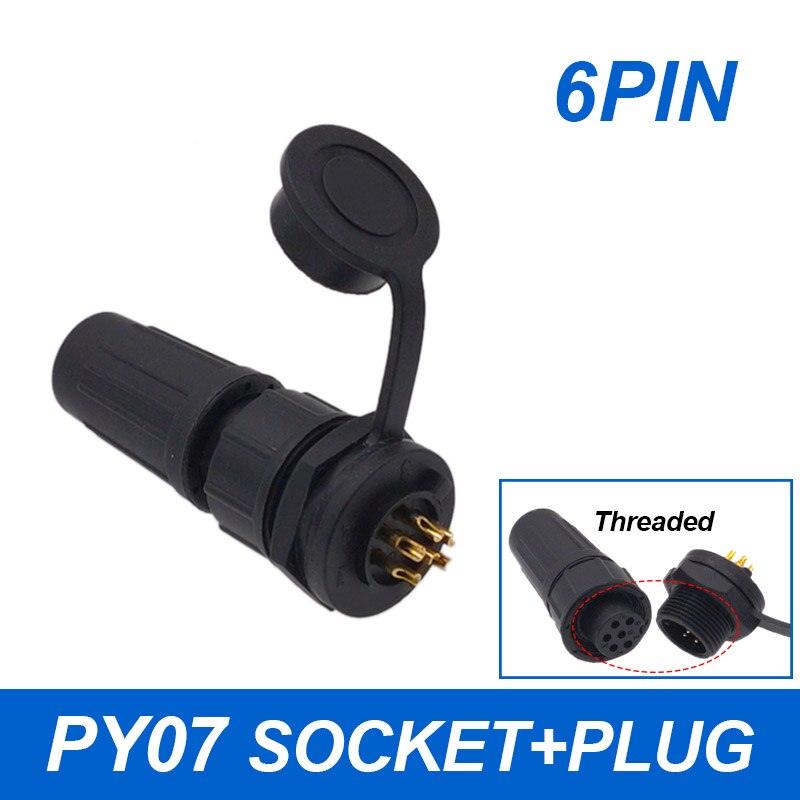 1Pcs Aviation Connector Plastic Waterproof Plug Socket IP67 PY07 Z108 Butt Connectors 2pin 3pin 4pin 5pin 6pin 7pin 8pins.