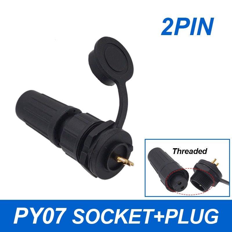 1Pcs Aviation Connector Plastic Waterproof Plug Socket IP67 PY07 Z108 Butt Connectors 2pin 3pin 4pin 5pin 6pin 7pin 8pins.