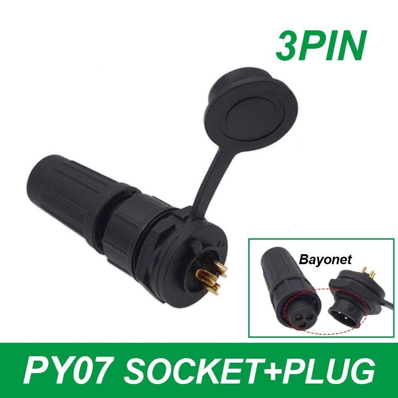 1Pcs Aviation Connector Plastic Waterproof Plug Socket IP67 PY07 Z108 Butt Connectors 2pin 3pin 4pin 5pin 6pin 7pin 8pins.