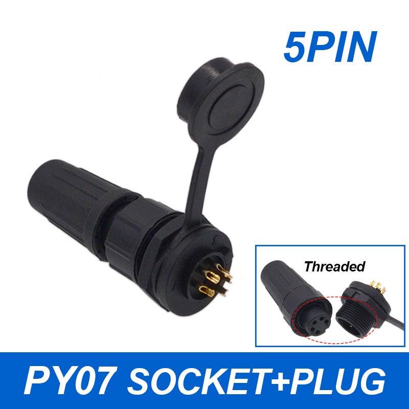 1Pcs Aviation Connector Plastic Waterproof Plug Socket IP67 PY07 Z108 Butt Connectors 2pin 3pin 4pin 5pin 6pin 7pin 8pins.