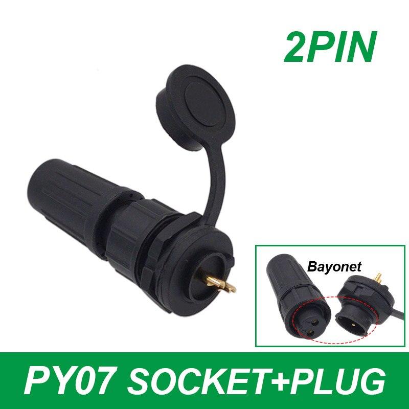 1Pcs Aviation Connector Plastic Waterproof Plug Socket IP67 PY07 Z108 Butt Connectors 2pin 3pin 4pin 5pin 6pin 7pin 8pins.