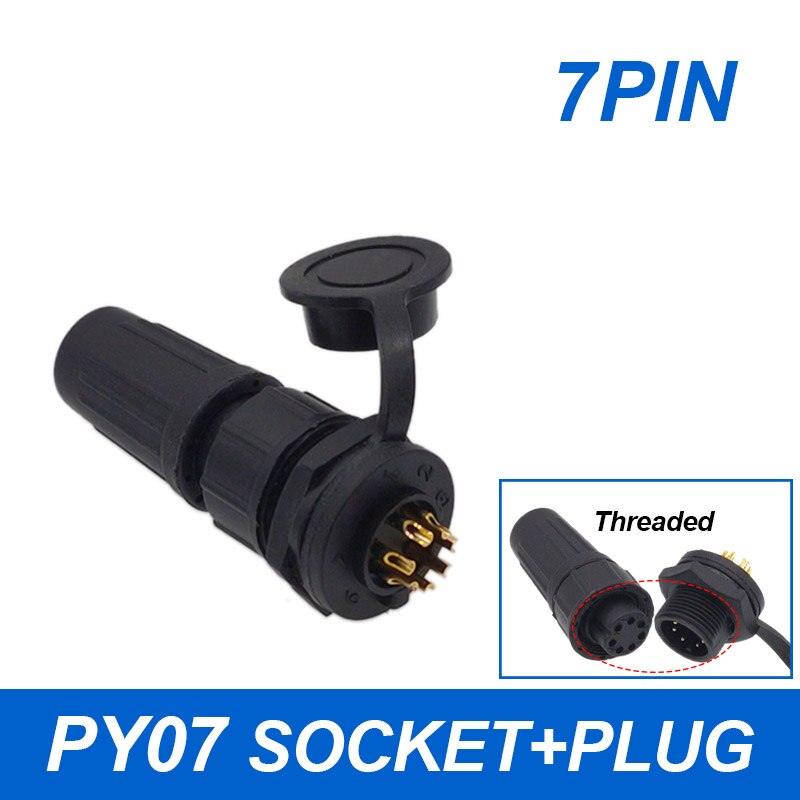 1Pcs Aviation Connector Plastic Waterproof Plug Socket IP67 PY07 Z108 Butt Connectors 2pin 3pin 4pin 5pin 6pin 7pin 8pins.