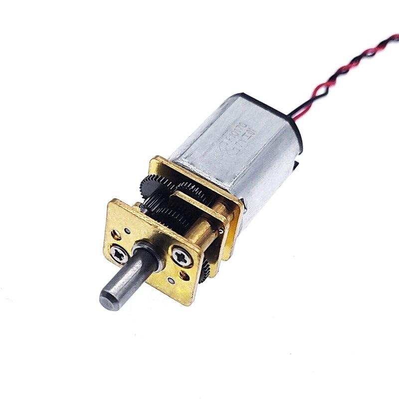 1Pcs G12-N20 Micro Metal Gear Motor with Gearwheel DC Motors Reduction motor D shaft 3V-9V rated voltage 6V rated speed 66RPM.