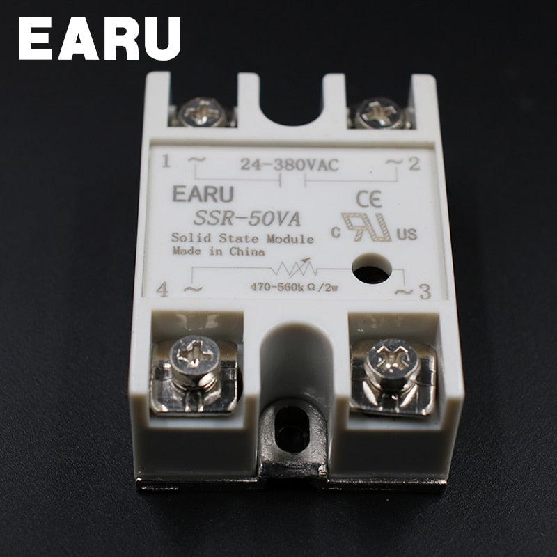 1pcs Solid State Relay Module SSR-50VA 50A 500K ohm TO 24-380V AC SSR 50VA Resistance Regulator.