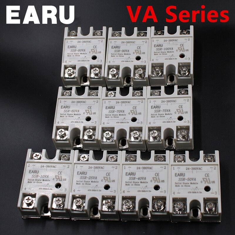 1pcs Solid State Relay Module SSR-60VA 60A 500K ohm TO 24-380V AC SSR 60VA Resistance Regulator.