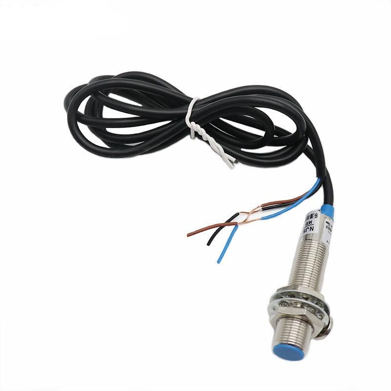 1Set 12V 24V Measuring Gauge 4 Digital Blue/Green/Red LED Tachometer RPM Speed Meter 10-9999RPM Hall Proximity Switch Sensor NPN.