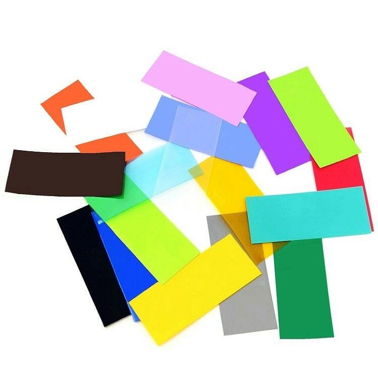 20/500pcs 18650 Battery Film Tape PVC Heat Shrink Tube   Precut Shrinkable Sleeve Tubing Protect Pipe Cover for Batteries Wrap.