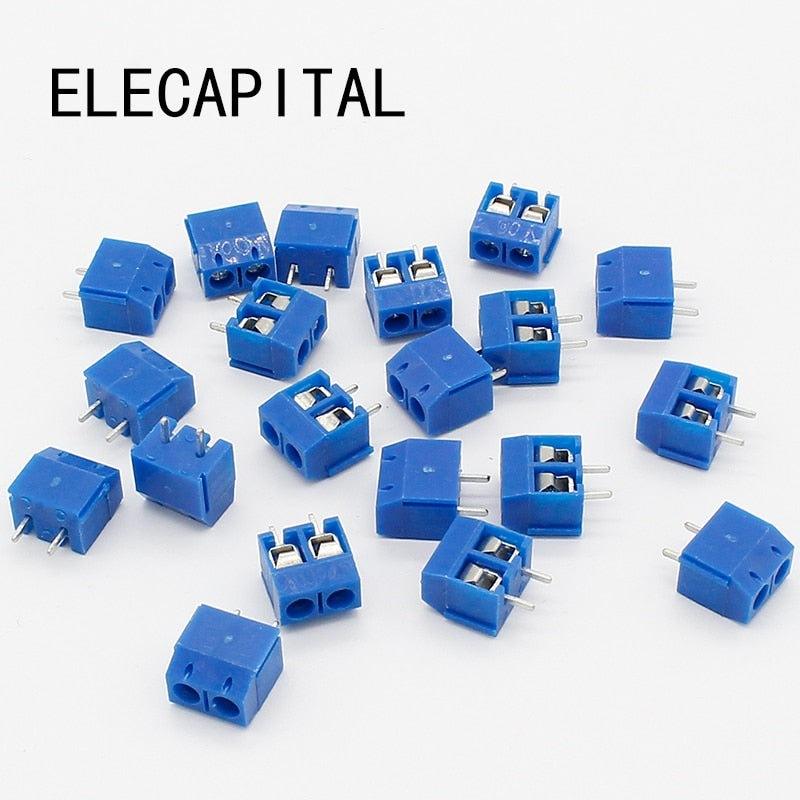 20pcs KF301-2P 2 Pin Plug-in Screw Terminal Block Contor 5.08mm Pitch.