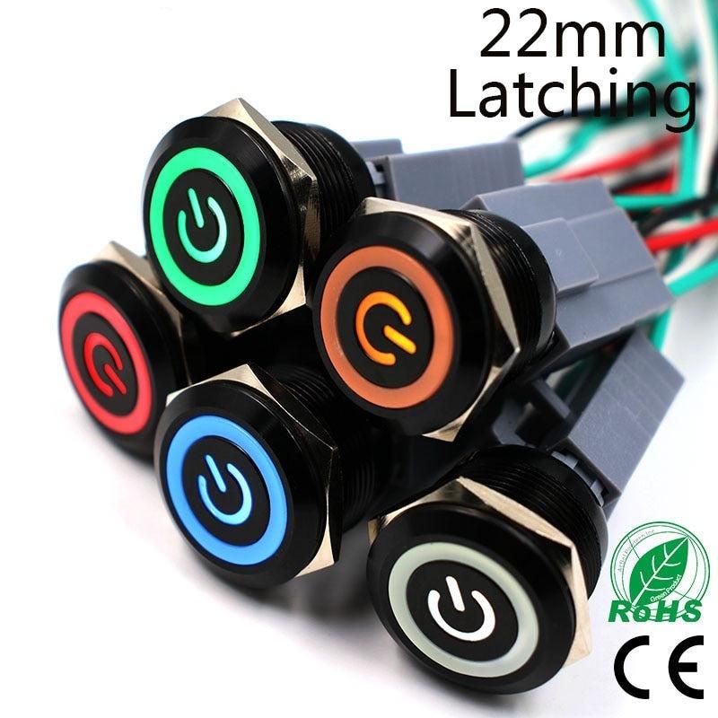 latching switch,waterproof latching push button switch