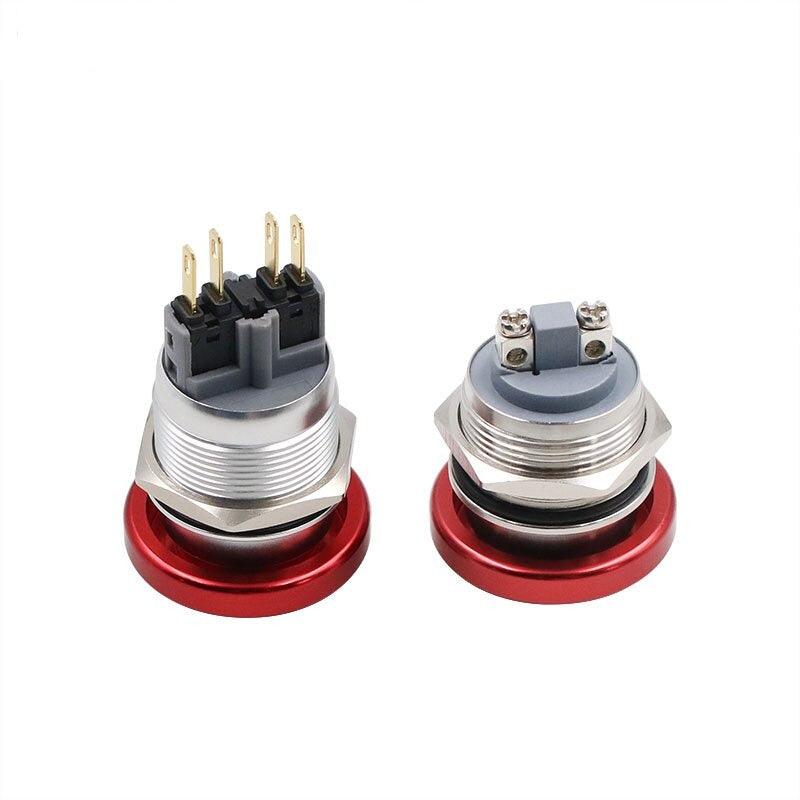 22mm Metal Aluminum Switch Push Button Mushroom Emergency Stop Push Button.