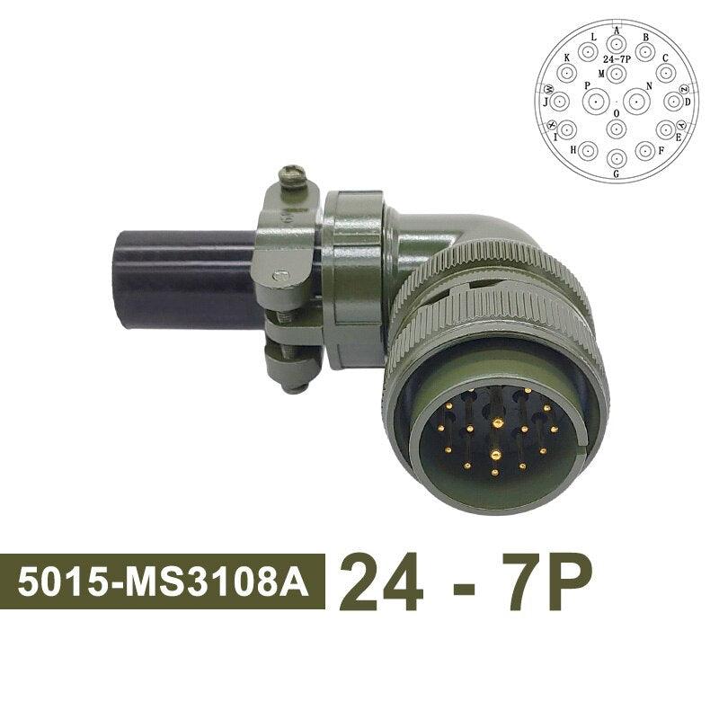 24-7 24-28 Military Specification Connector MIL STD 5015 MIL-C Circular Connectors MS3102 Socket MS3106 MS3108 Plug.