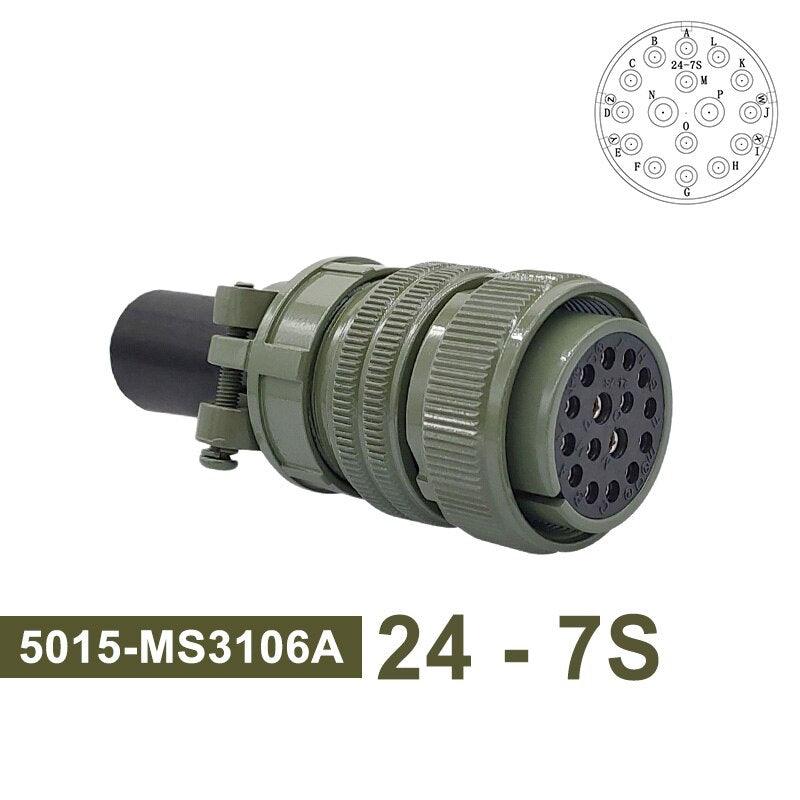 24-7 24-28 Military Specification Connector MIL STD 5015 MIL-C Circular Connectors MS3102 Socket MS3106 MS3108 Plug.