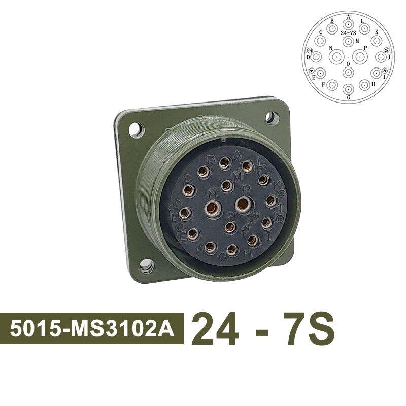 24-7 24-28 Military Specification Connector MIL STD 5015 MIL-C Circular Connectors MS3102 Socket MS3106 MS3108 Plug.