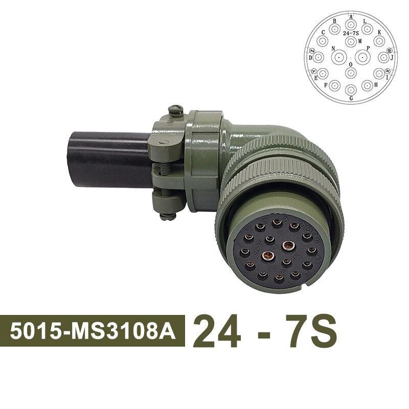 24-7 24-28 Military Specification Connector MIL STD 5015 MIL-C Circular Connectors MS3102 Socket MS3106 MS3108 Plug.