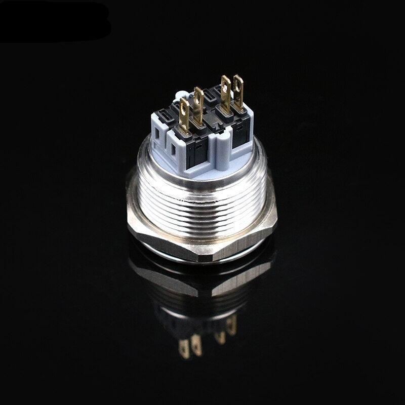 28mm Stainless Steel Latching Push Button Switch.