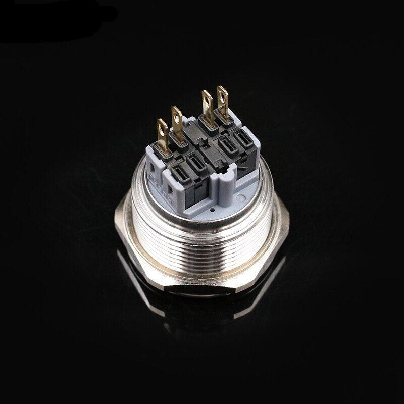 28mm Stainless Steel Latching Push Button Switch.