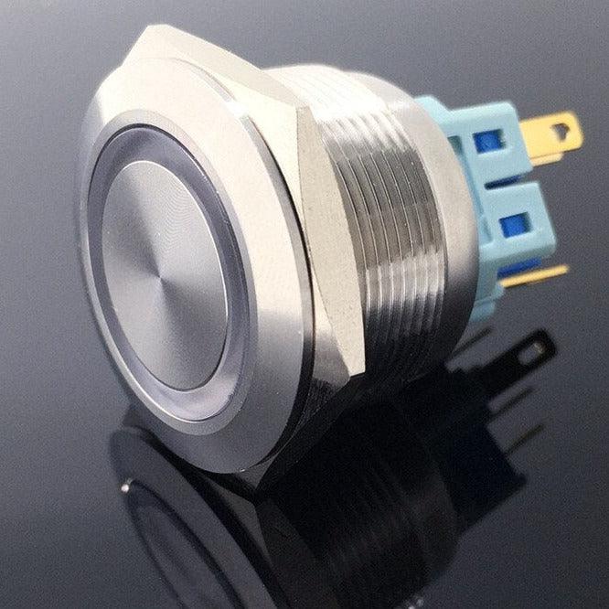 2NO 2NC 25mm Metal Momentary LED Push Button Switch.