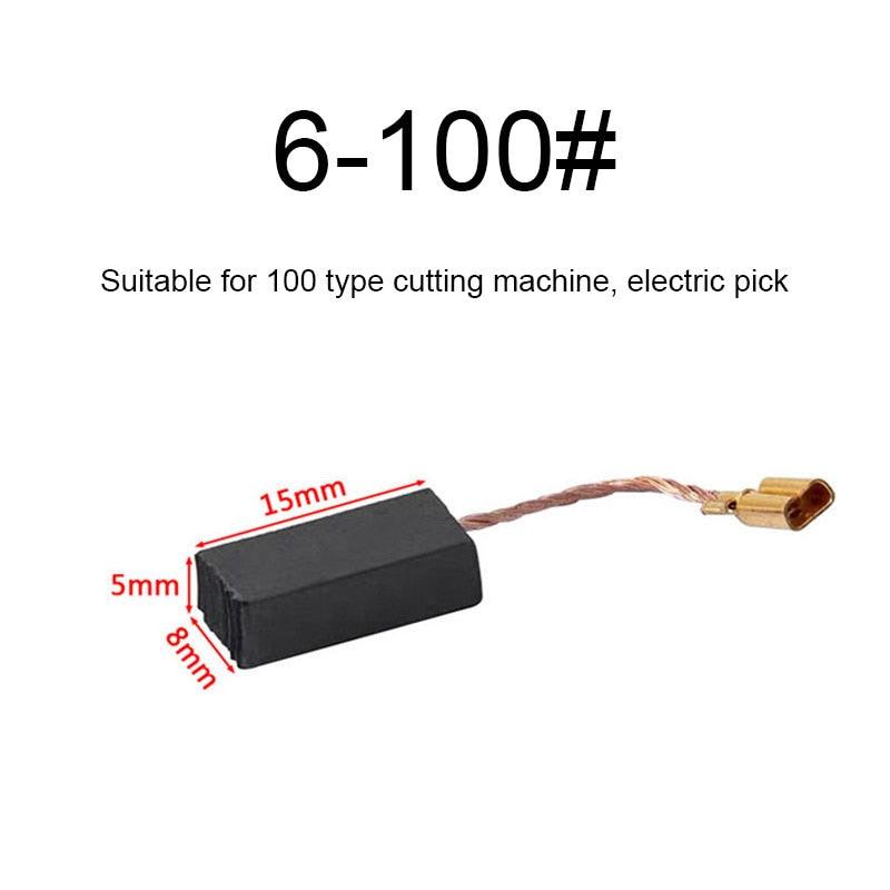 2pcs Carbon brush drill electric grinder replacement carbon brush graphite copper spare parts for electric motors graphite brush.