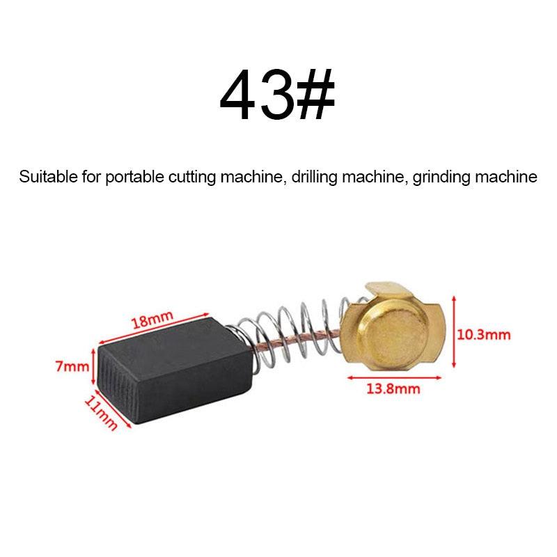 2pcs Carbon brush drill electric grinder replacement carbon brush graphite copper spare parts for electric motors graphite brush.