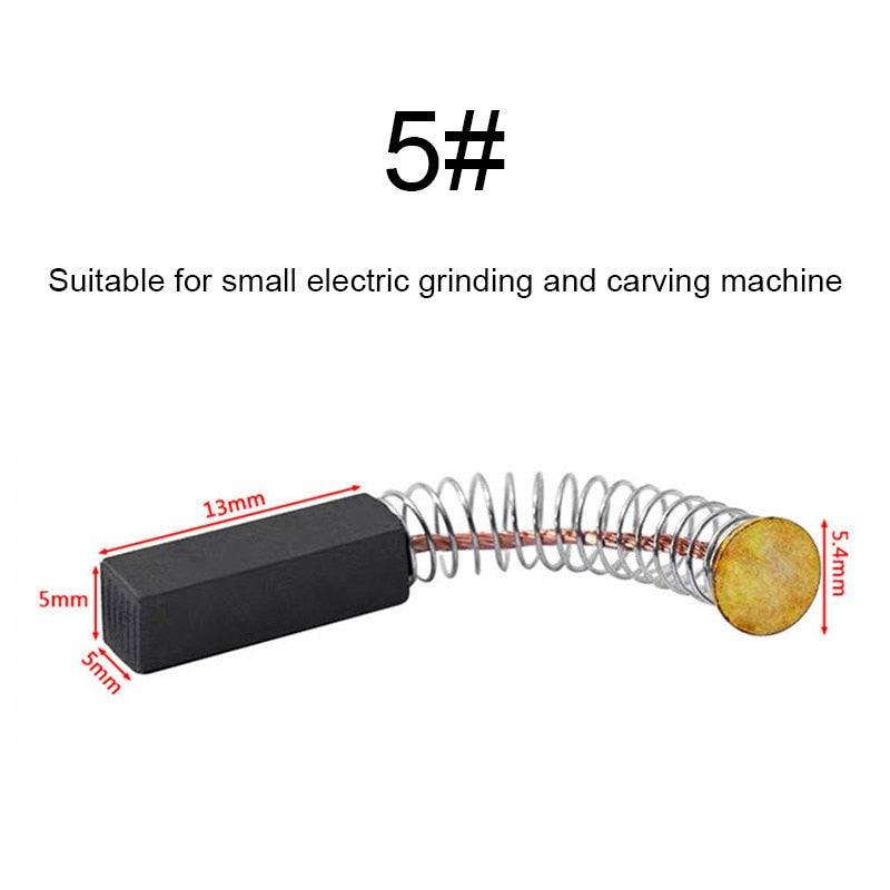 2pcs Carbon brush drill electric grinder replacement carbon brush graphite copper spare parts for electric motors graphite brush.