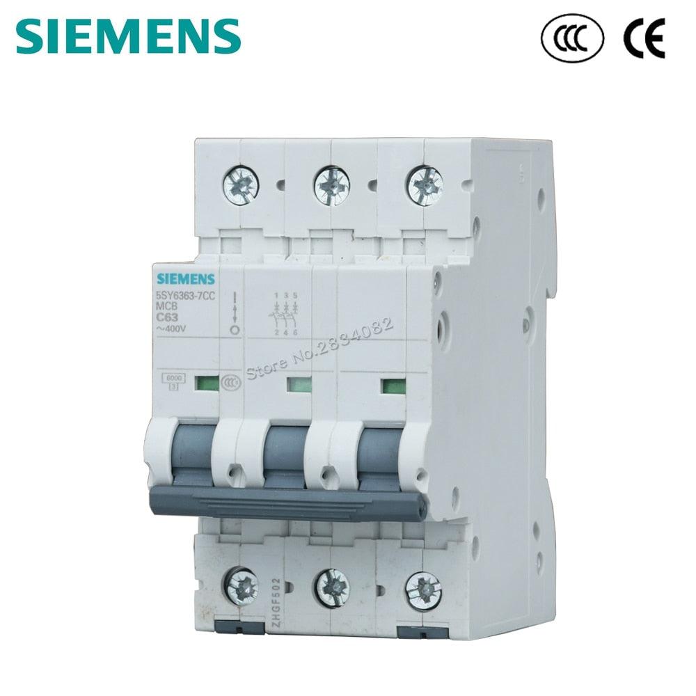 3P C63 Mini Circuit Breaker MCB 5SY6363-7CC 3P 400V 63A SIEMENS.