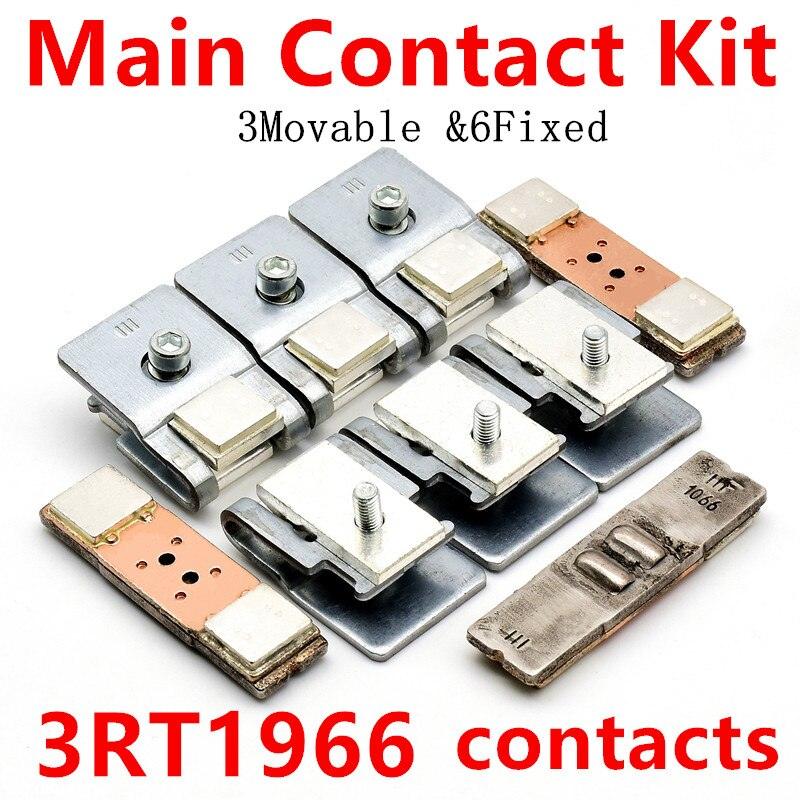 3RT1966-6A Main Contact Kit For 3 Pole Contactor 3RT1066 3RT5066 Moving And Fixed Contacts.