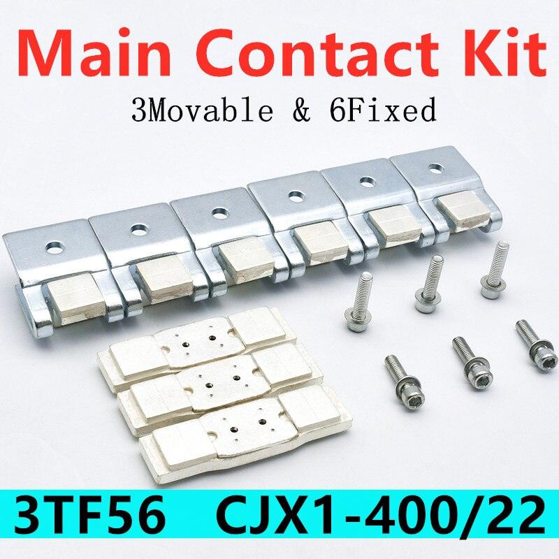 3TY7560-0X Main Contact Kit for 3TF56 Contactor Spare Parts CJX1-400/22 Fixed and Moving Silver Contact.