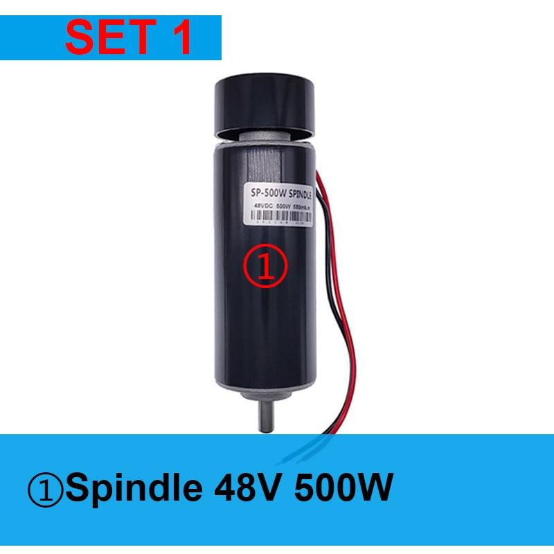 48V 500W Dc Spindle Set 0~60V Adjustable speed Governor Power Supply 220VAC.mini mill spindle