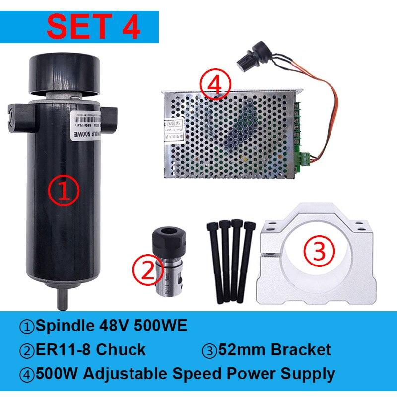 48V 500WE Dc Spindle Set 0~60V Adjustable speed Governor for carving machine.