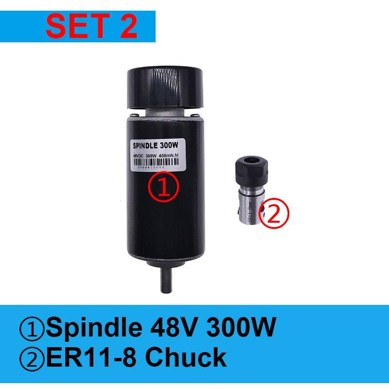 48V300W DC Spindle Motor 0-60V adjustable speed governor for Engraving machine spindle.mini mill spindle