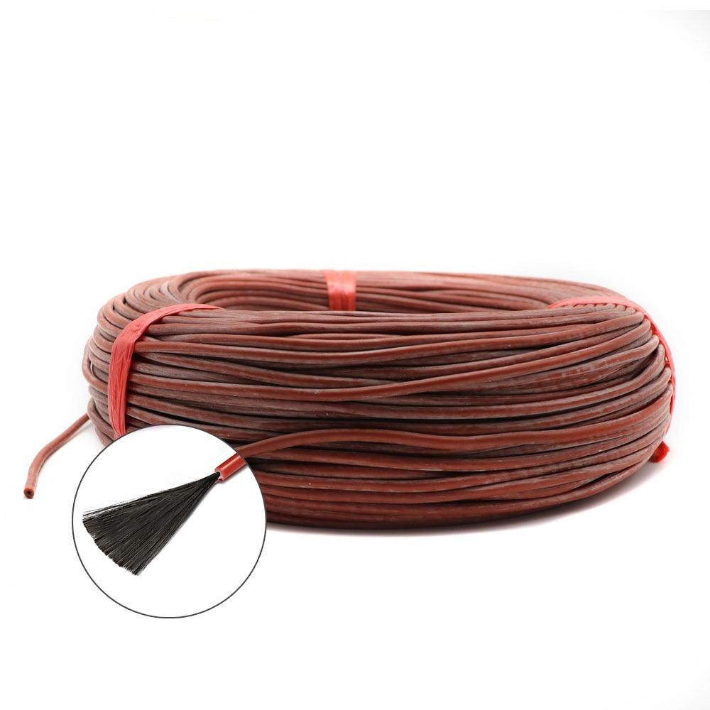 5-100 Meters Infrared Warm Floor Cable 12K 33ohm/m Electric Carbon Heating Wire Coil 2.0mm Fiber Wire Floor Hotline Thickening.