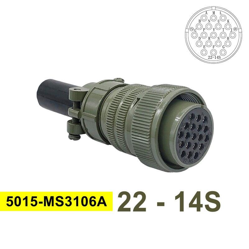 5015 MIL STD Military Specification Connector MS3102 Plug Socket MS3106 MS3108 22-14 22-23 MIL-C Circular Connector 8pin 19pin.