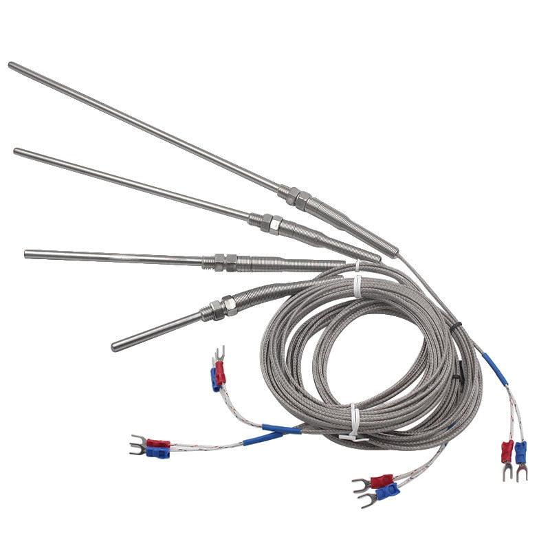 50mm thermocouple probe type temperature sensor K type 0-400℃ stainless steel.