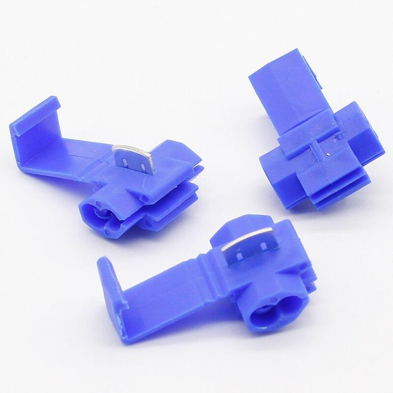 50PCS Blue Scotch Lock Wire Electrical Cable Connectors Quick Splice Terminals Crimp.