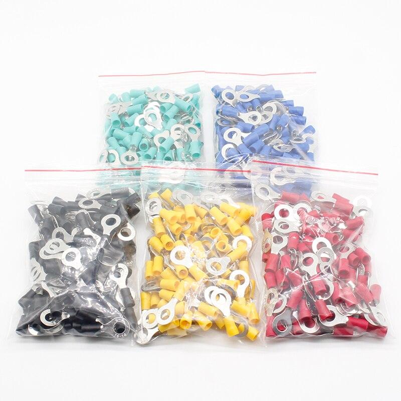 50PCS/100PCS RV2-6 Ring insulated terminal Cable Wire Connector Electrical Crimp Terminal.