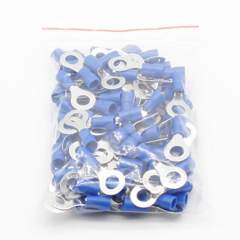 50PCS/100PCS RV2-6 Ring insulated terminal Cable Wire Connector Electrical Crimp Terminal.