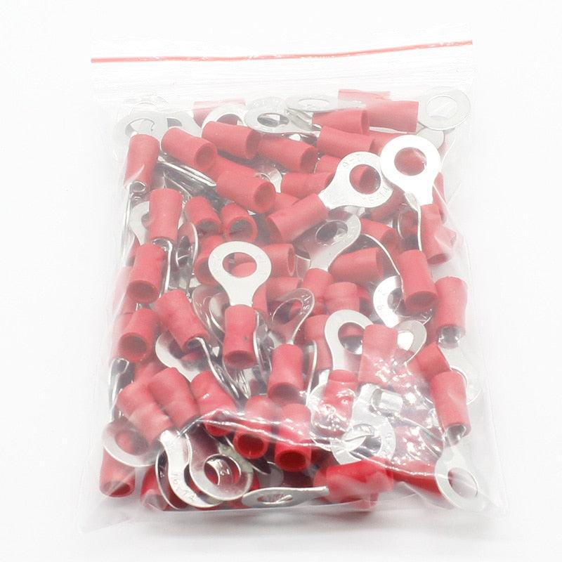 50PCS/100PCS RV2-6 Ring insulated terminal Cable Wire Connector Electrical Crimp Terminal.