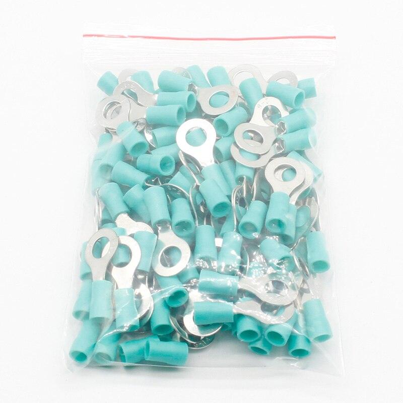 50PCS/100PCS RV2-6 Ring insulated terminal Cable Wire Connector Electrical Crimp Terminal.