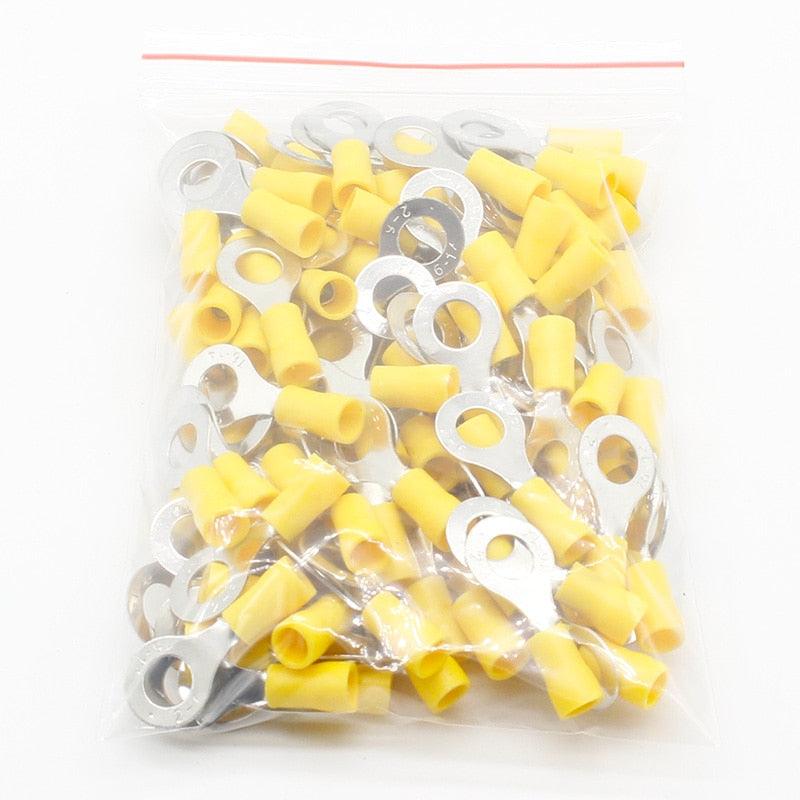 50PCS/100PCS RV2-6 Ring insulated terminal Cable Wire Connector Electrical Crimp Terminal.